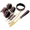 SM Fantasy Kit Sm Snakine Collier et Menottes Noir-Rose